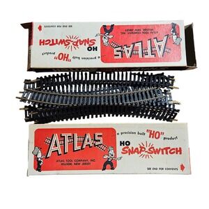 Lot of 2 Vintage Atlas HO Scale Snap-Switch Model Railroad Track 60s 70s